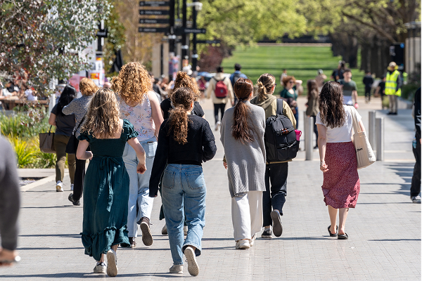 people walking through Kambri