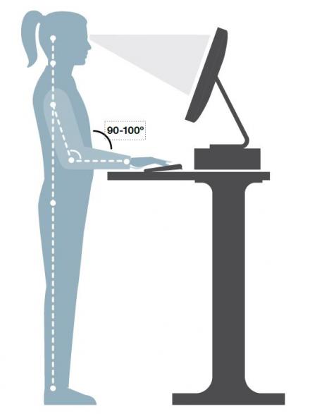 Graphic of standing workstation 