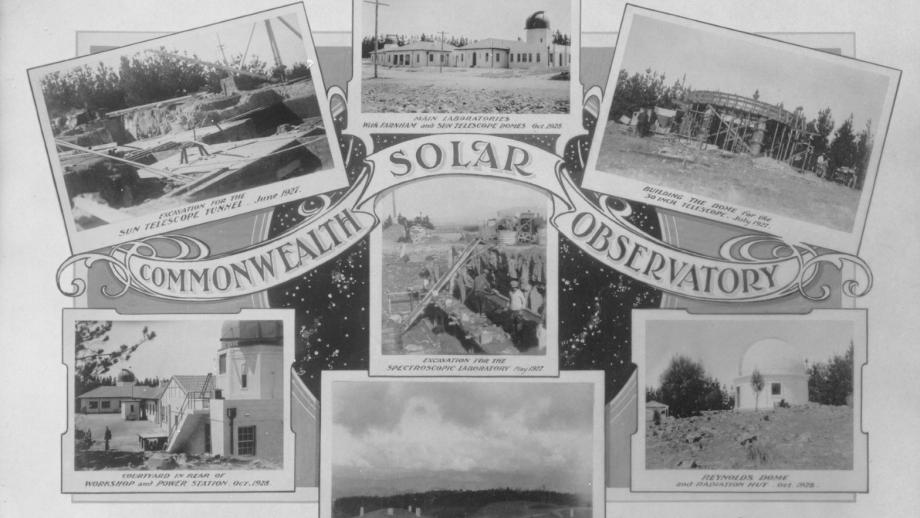 Commonwealth Solar Observatory postcard, 1920s (Mt Stromlo Archives)