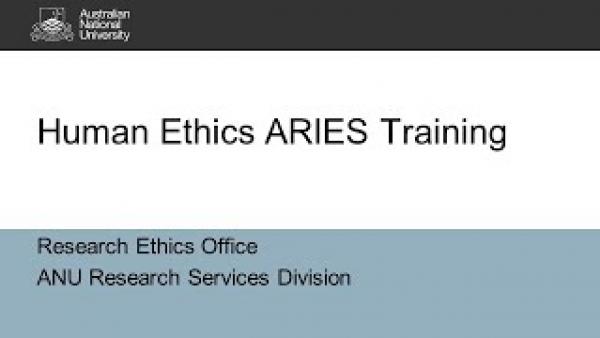 Human Ethics and ARIES Training Video (2021)